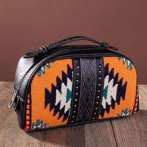 Stylish Black and Orange Women's Bag